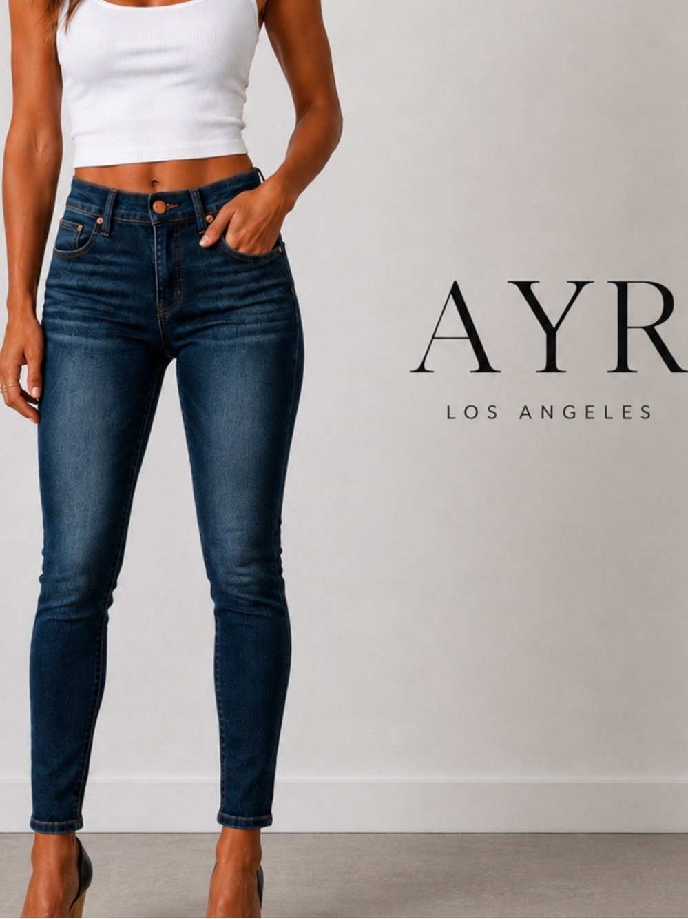 AYR, The Chiller Dark Wash Jeans High Rise Denim Minimalist Luxe,EUC, Size 27